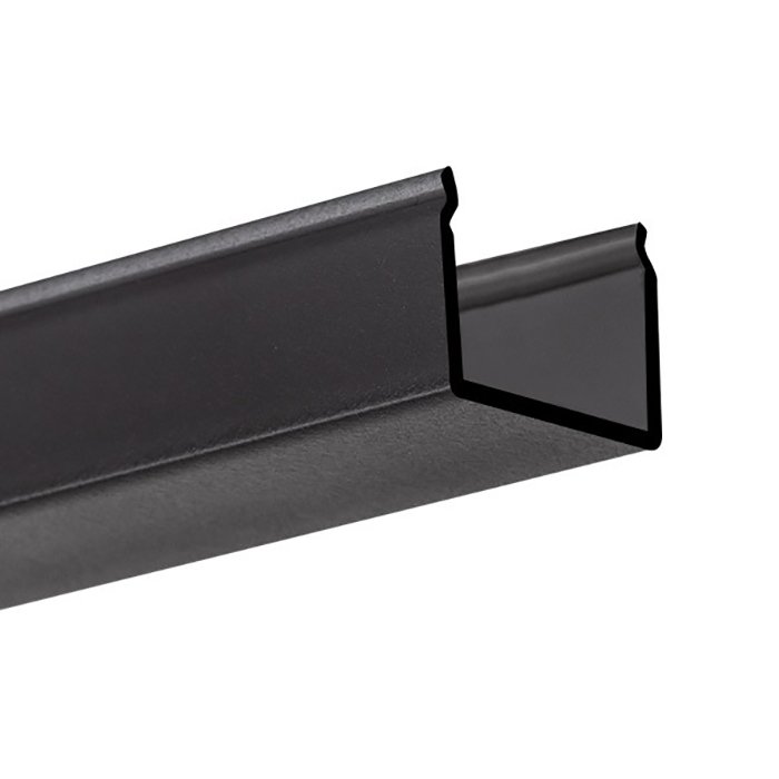 Difuzor KLUŚ G-22S pro LED hliníkové profily černý 3m