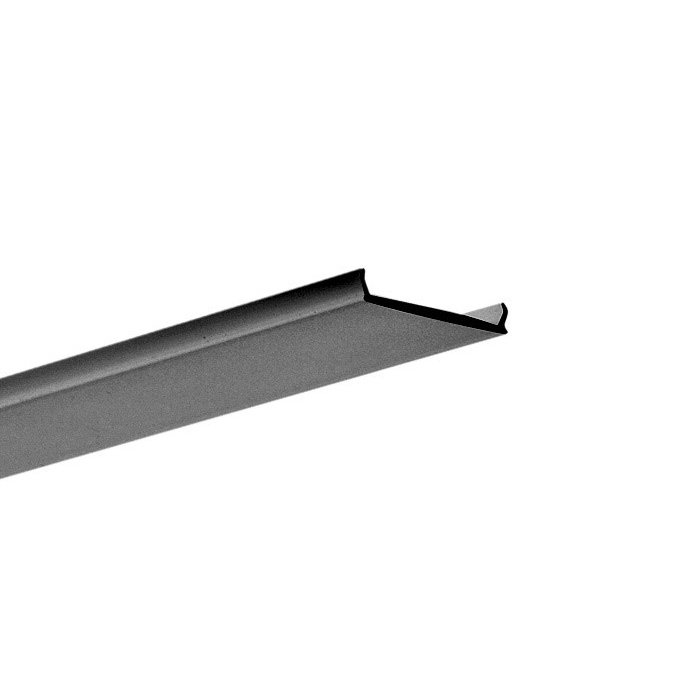 Difuzor KLUŚ LIGER-22 pro LED hliníkové profily černý 1m