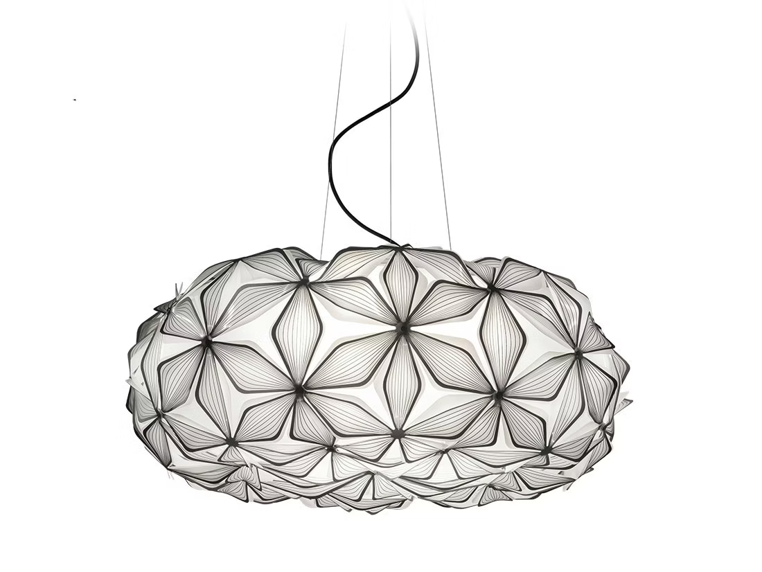 Levně Slamp Závěsné svítidlo C'EST LA VIE, LARGE, pr. 70cm, 4xE27 Barva: Černá, Barva kabelu: černá