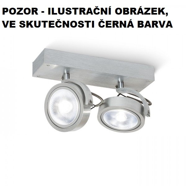 KELLY II nástěnná černá 230V/12V G53 2x50W - RED - DESIGN RENDL