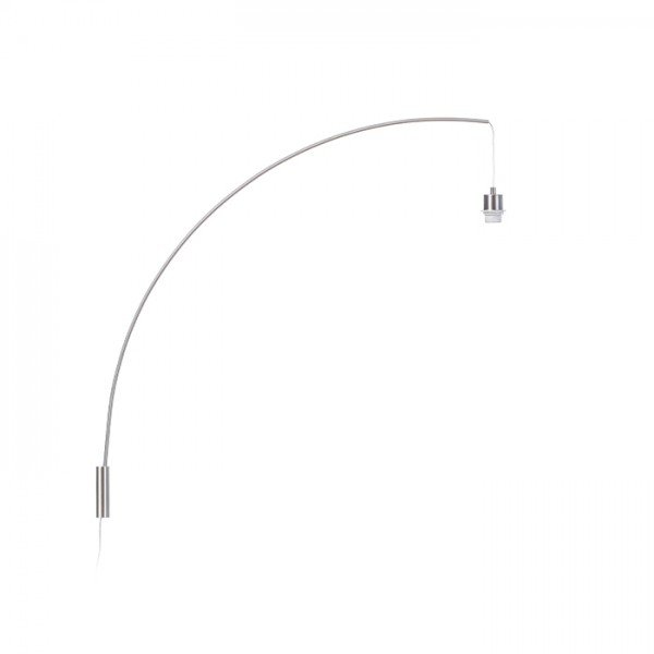 BEND nástěnná oblouková základna matný nikl 230V E27 42W - RED - DESIGN RENDL