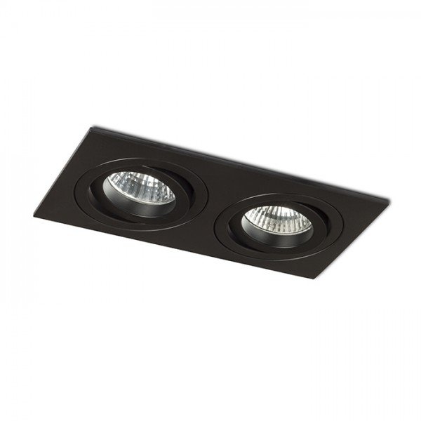 PASADENA GU10 SQ II zápustná černá 230V GU10 2x50W - RED - DESIGN RENDL