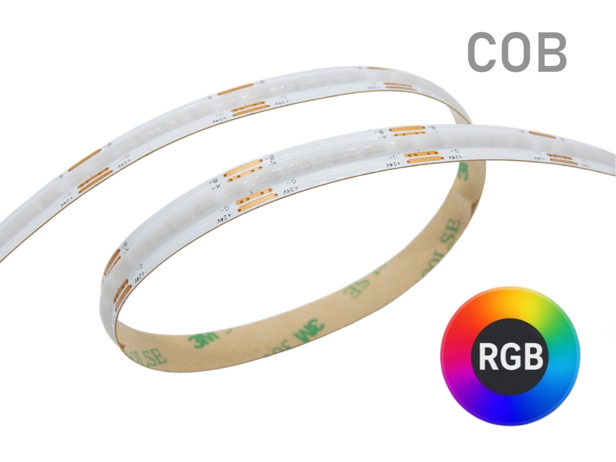 14W RGB COB LED pásek, 10mm, 576LED/m, 24VDC, IP20