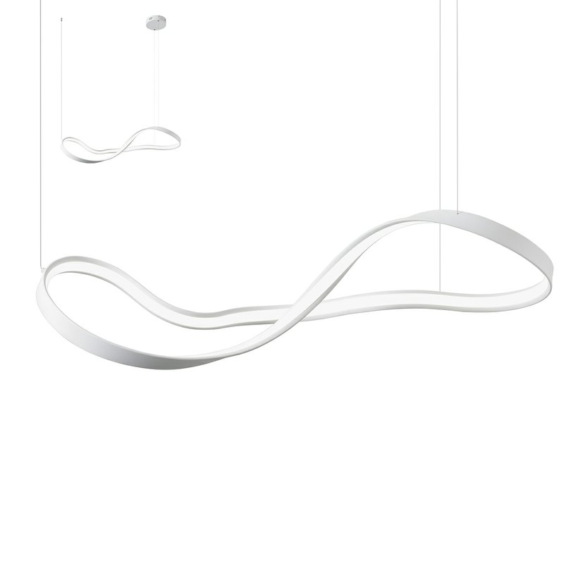 Redo Závěsné LED svítidlo Nubo, š. 940 mm, 4000K Barva: Bílá
