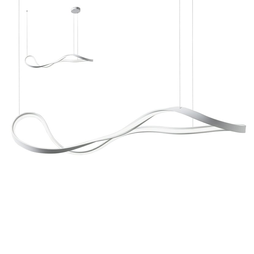 Redo Závěsné LED svítidlo Nubo, š.1250 mm, 4000K Barva: Bílá