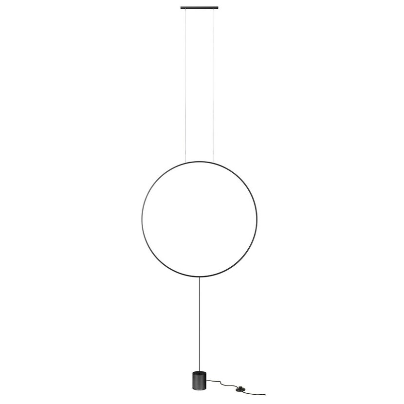 Redo Závěsná nebo stojací LED lampa Slick, ø 815 mm Barva: Černá
