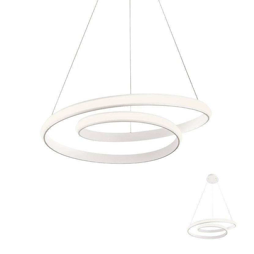 Redo Závěsné LED svítidlo Torsion ø 550 mm, 4000K Barva: Bílá