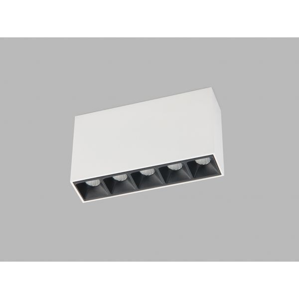 Levně Led2 Stropní LED svítidlo LINEAR ON 5, bílá Teplota světla: 3000K - teplá bílá, Stmívání, řízení: DALI/PUSH