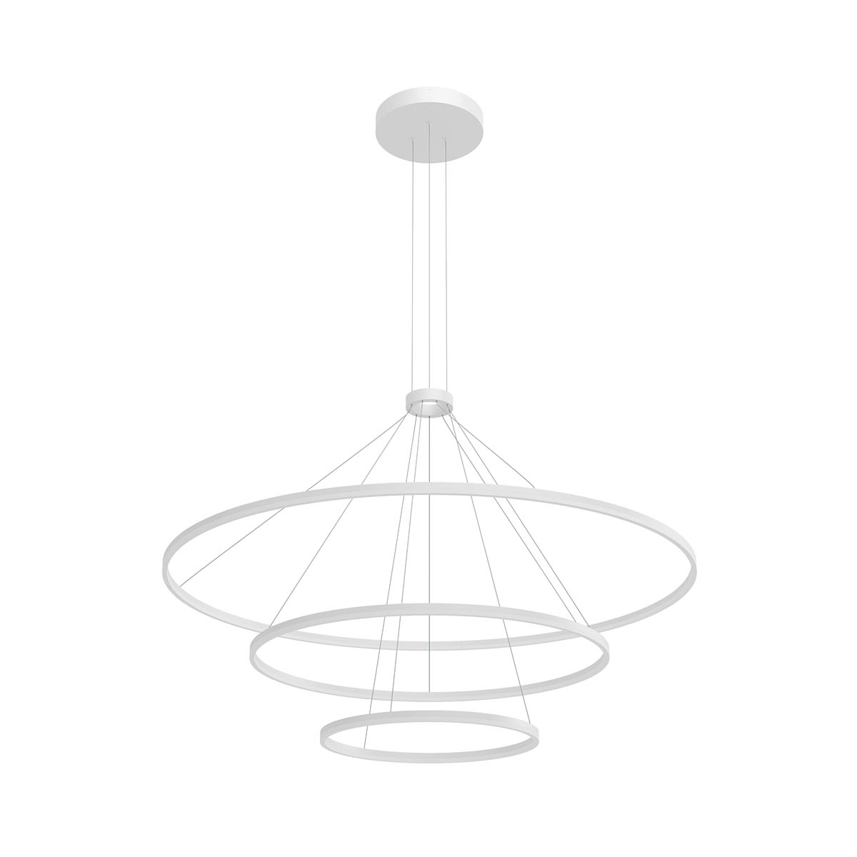 Redo Závěsné LED svítidlo ORBIT ø120/ø80/ø40 cm, 3000K, 3 kruhy Barva: Bílá, Stmívání, řízení: DALI