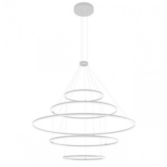 Redo Závěsné LED svítidlo ORBIT ø60/ø100/ø150/ø100/ø60 cm, 5 kruhů Barva: Bronzová, Stmívání, řízení: DALI