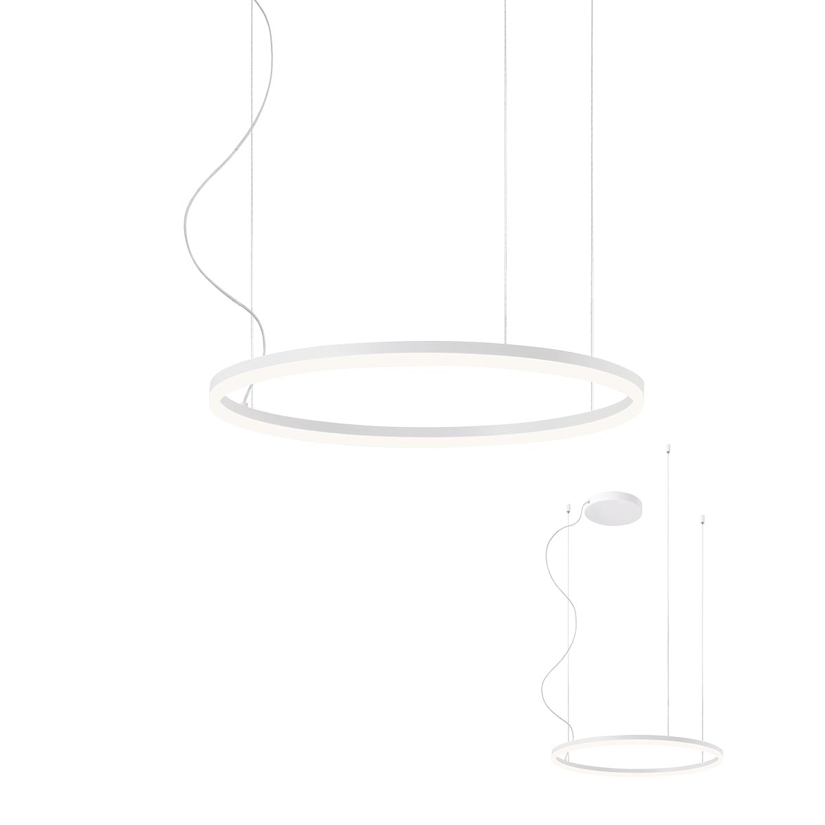 Redo Závěsné LED svítidlo ORBIT ø 60 cm, 4000K Barva: Bílá, Stmívání, řízení: TRIAC