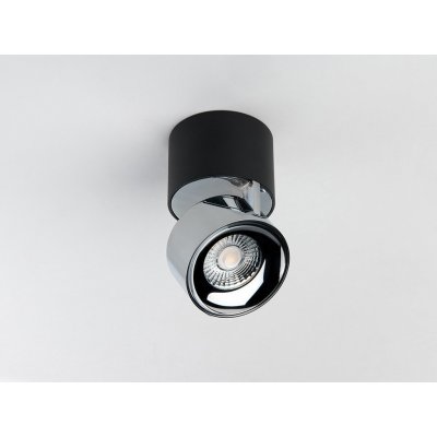 Led2 Stropní LED svítidlo KLIP ON, ø 77 mm, 3000K Barva stínidla: chrom, Stmívání: TRIAC, Barva podstavce: černá