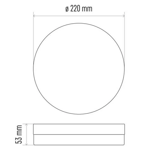 Levně Emos lighting LED přisazené svítidlo TORI, ø 220 mm/d. 220 mm, 15W Teplota světla: 4000K - denní bílá, Tvar: Kulaté