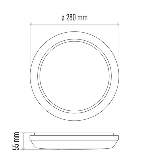 Emos lighting LED přisazené svítidlo DORI IP54, ø 280 mm, 18W Teplota světla: 4000K, Tvar: Kulaté