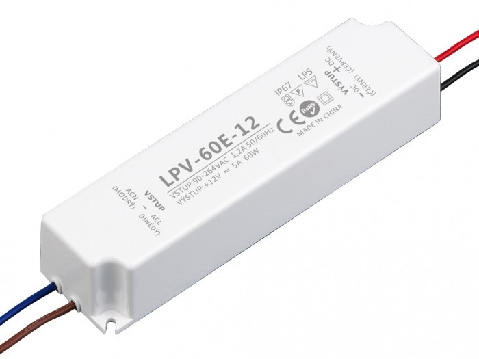 Levně MEAN WELL LED zdroj LPV-60W-12V