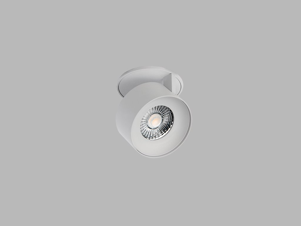 Led2 Zapuštěné LED svítidlo KLIP, ø 77 mm, 2700K Barva stínidla: bílá, Stmívání: DALI/PUSH, Barva podstavce: bílá