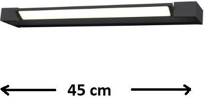 AZzardo Nástěnné LED svítidlo DALI 45, d. 45 cm Barva: Černá, 4000K