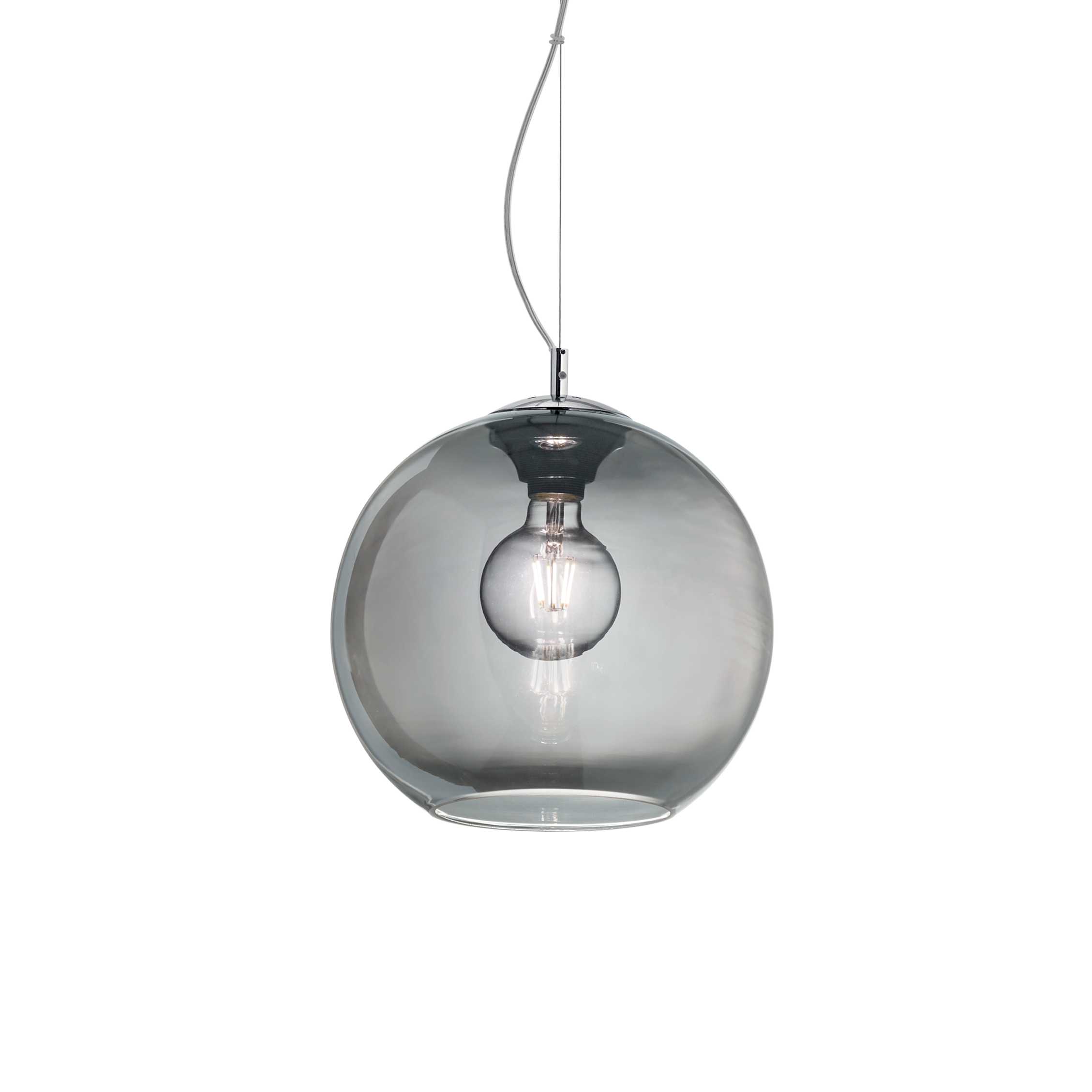 Ideal Lux Závěsné svítidlo NEMO SP1 ø 20 cm, v. max. 233 cm Barva: Kouřová