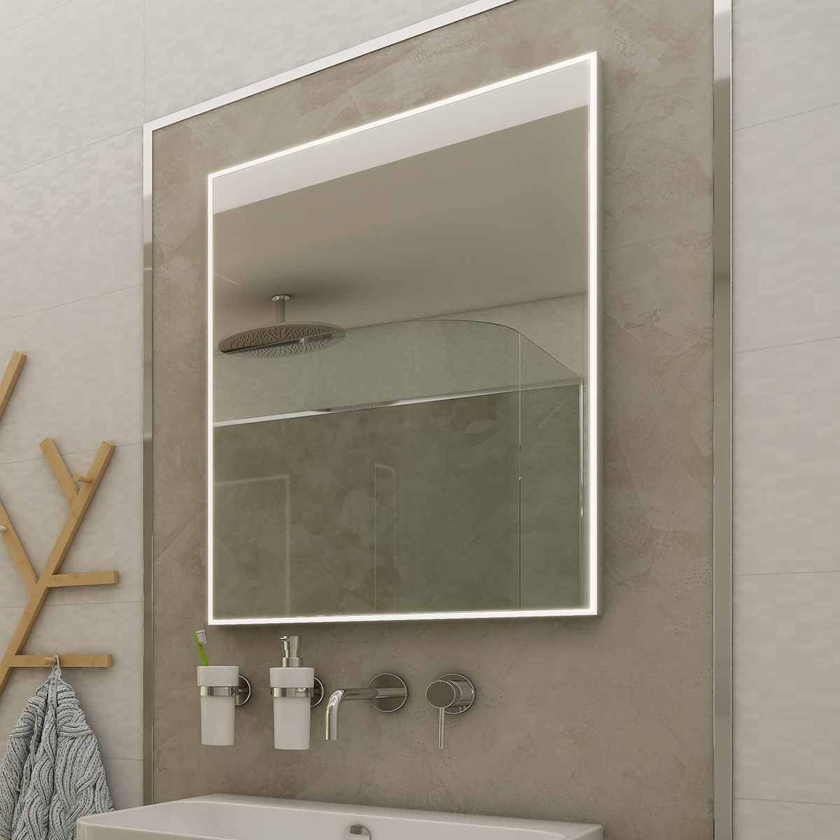 Levně Nimco LED zrcadlo 41W, 60x80 cm