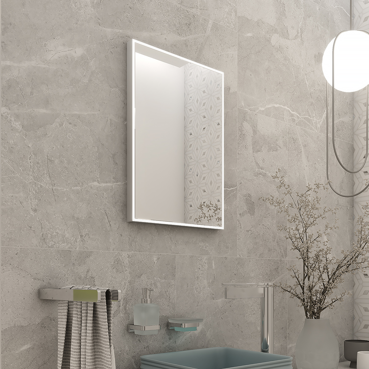 Levně Nimco LED zrcadlo 29W, 40x60 cm
