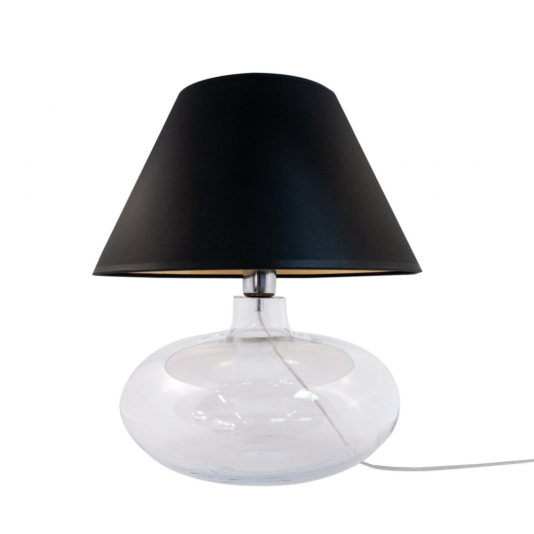 Zuma Line Stolní lampa ADANA TRANSPARENT ⌀ 40 cm, v. 44 cm Barva: Černo/zlatá