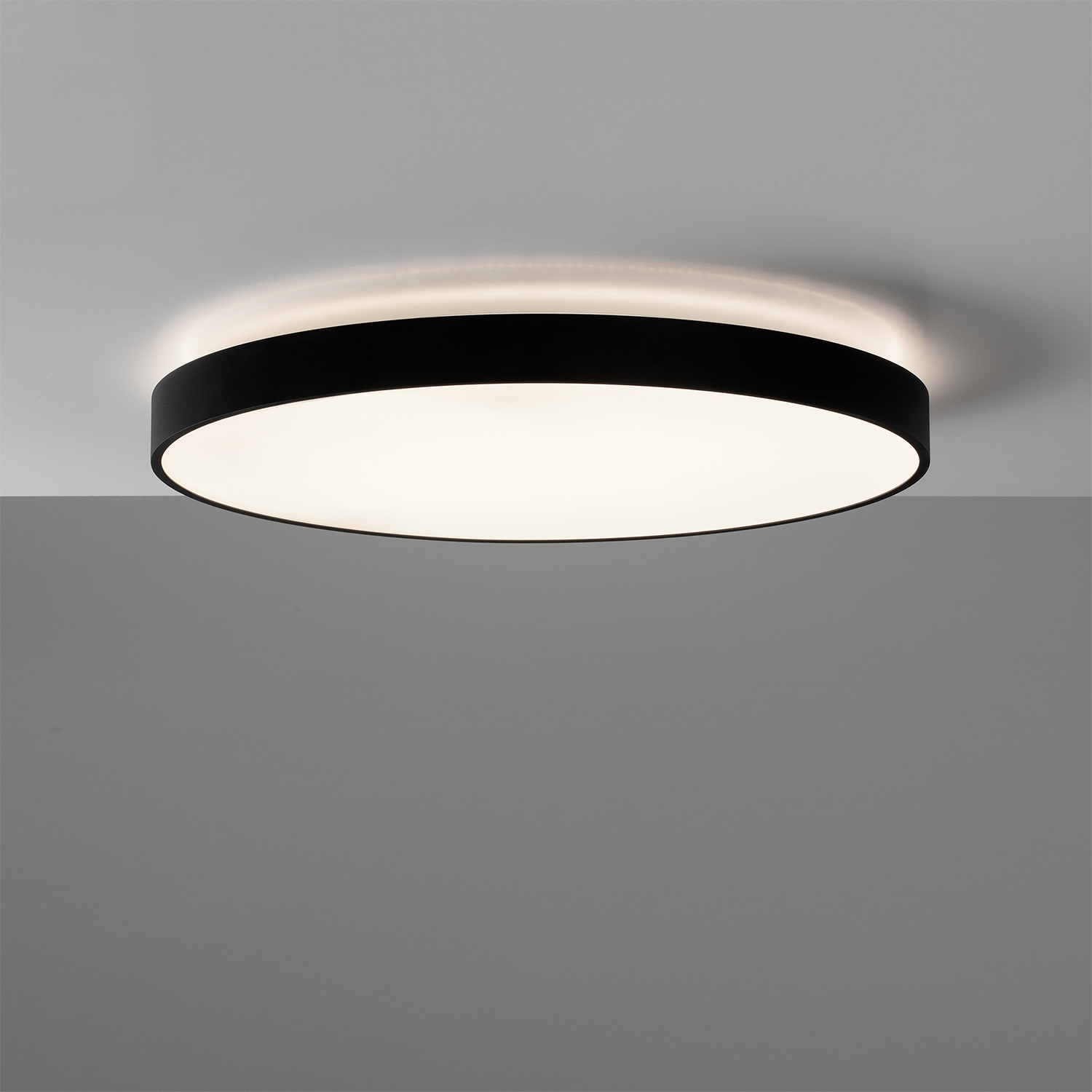 ACB Iluminacion Stropní LED svítidlo LISBOA ø 80 cm, 80W + 12W, CRI90 Teplota světla: 3000K, Barva materiálu: černá, Stmívání: ON/OFF