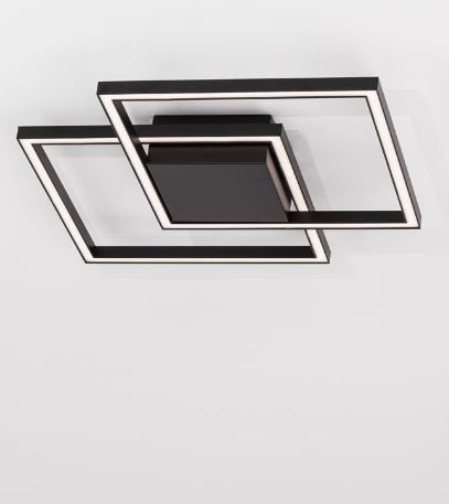Levně Nova Luce Stropní LED svítidlo BILBAO, d. 46 cm Barva: Černá