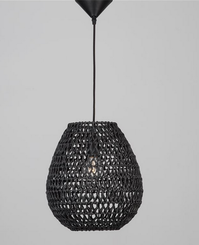 Levně Nova Luce Závěsné svítidlo GRIFFIN ø 30,5 cm, černé