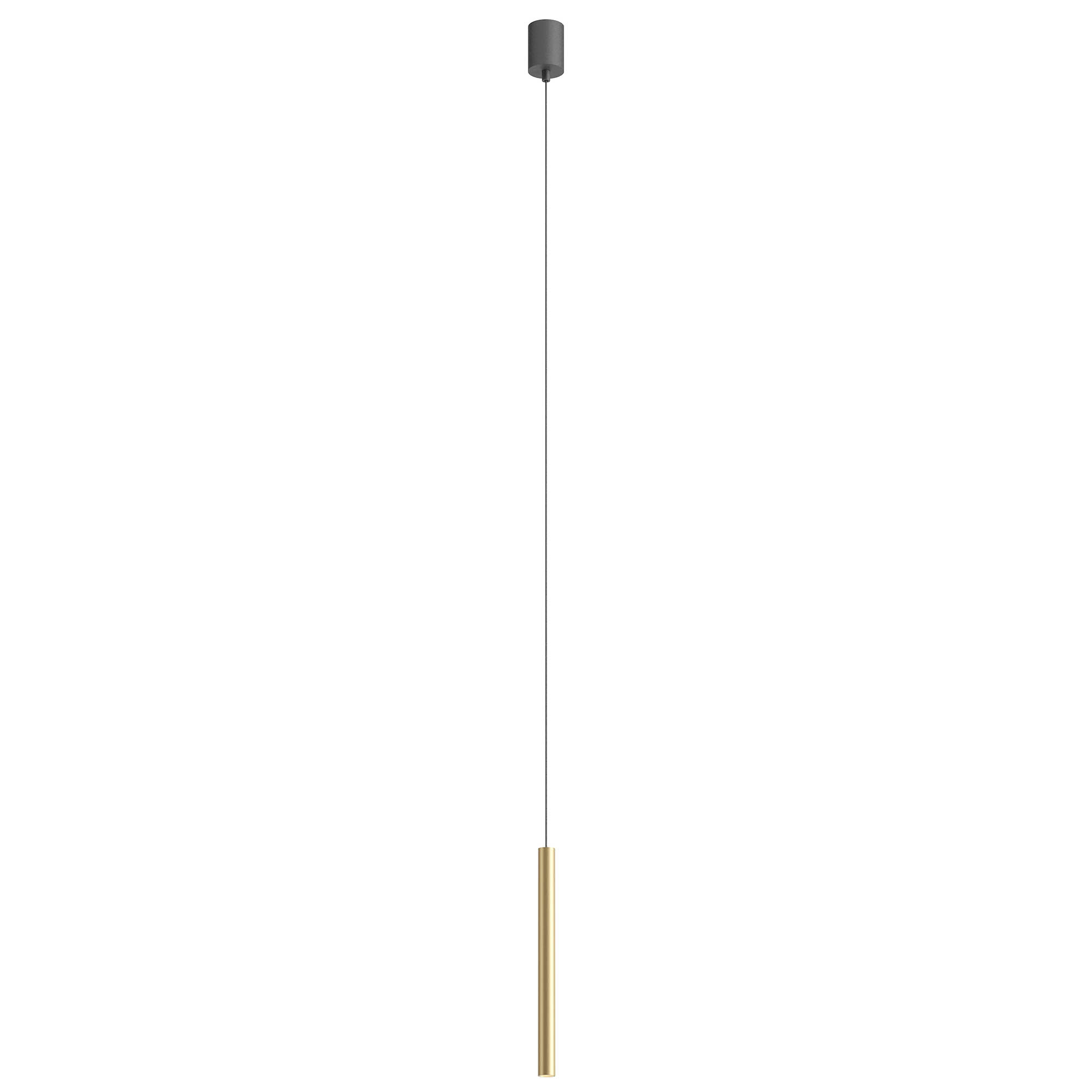 Redo Závěsné LED svítidlo KANJI ø 2,5 cm, v. 35 cm Barva: Matná zlatá, Teplota světla: 3000K