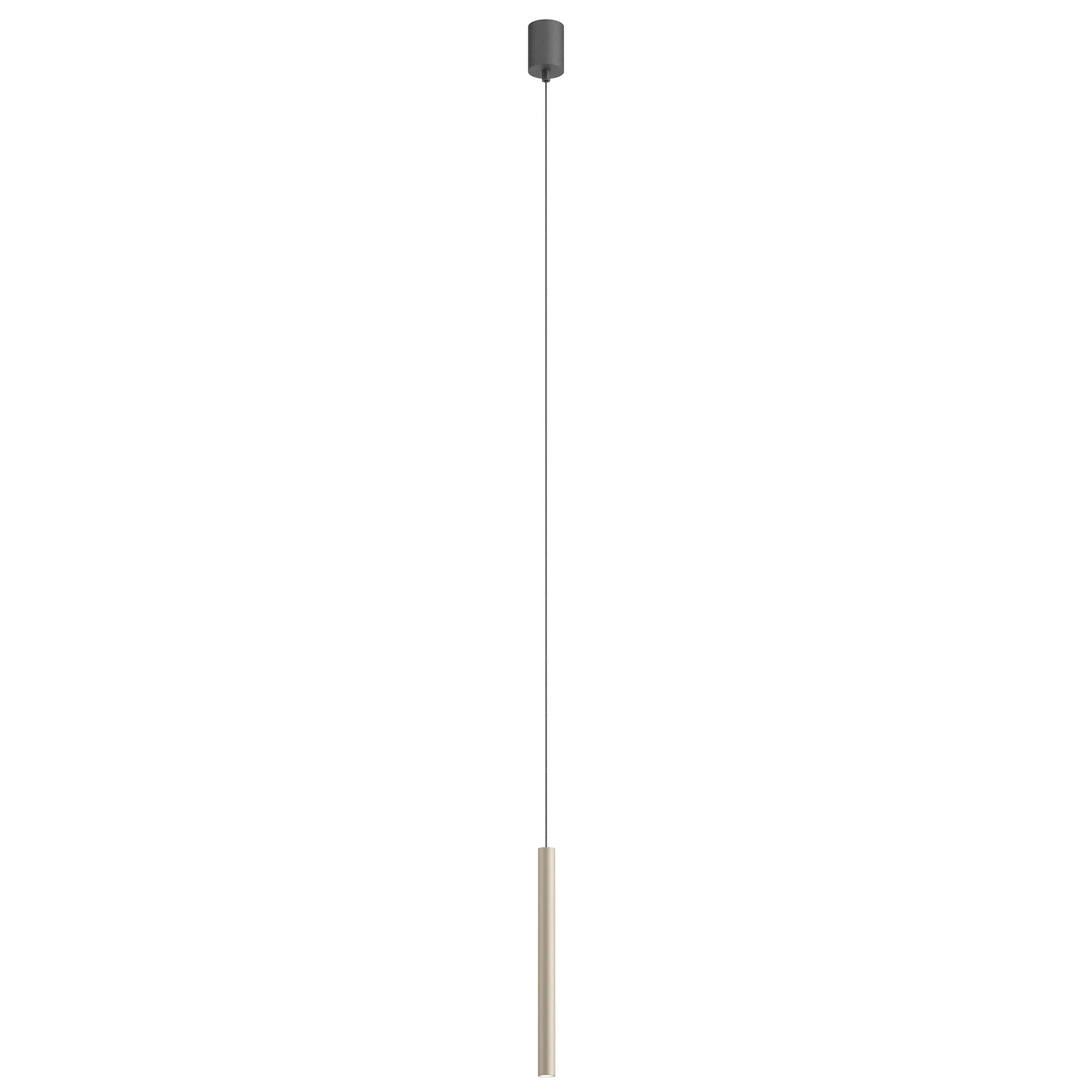 Redo Závěsné LED svítidlo KANJI ø 2,5 cm, v. 35 cm Barva: Stříbrná káva, Teplota světla: 3000K