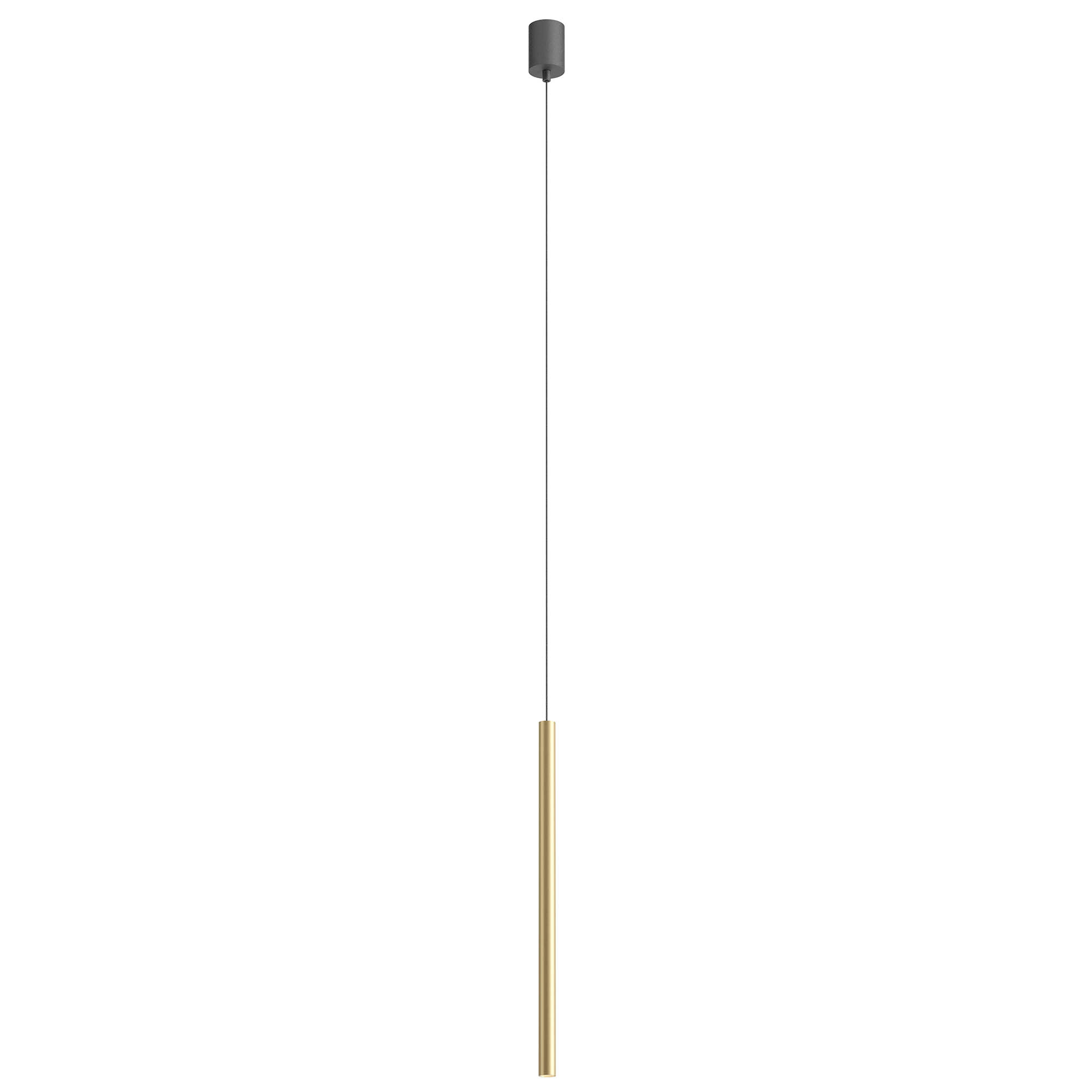 Redo Závěsné LED svítidlo KANJI ø 2,5 cm, v. 55 cm Barva: Matná zlatá, Teplota světla: 2700K