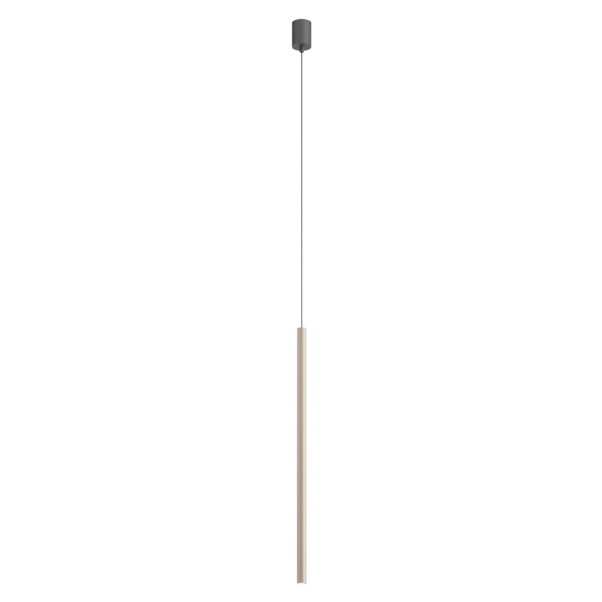 Redo Závěsné LED svítidlo KANJI ø 2,5 cm, v. 75 cm Barva: Stříbrná káva, Teplota světla: 3000K