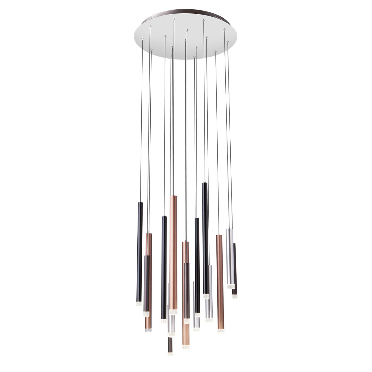 Levně Redo Závěsné LED svítidlo MADISON ø 55 cm Barva: Černo/měděná