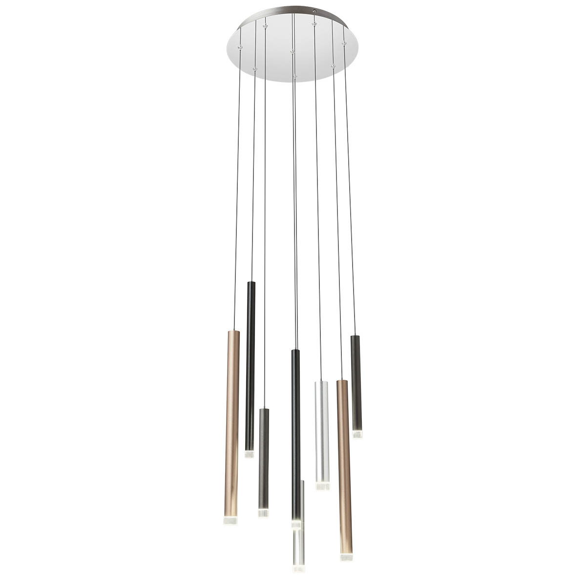 Redo Závěsné LED svítidlo MADISON ø 40 cm Barva: Černo/měděná