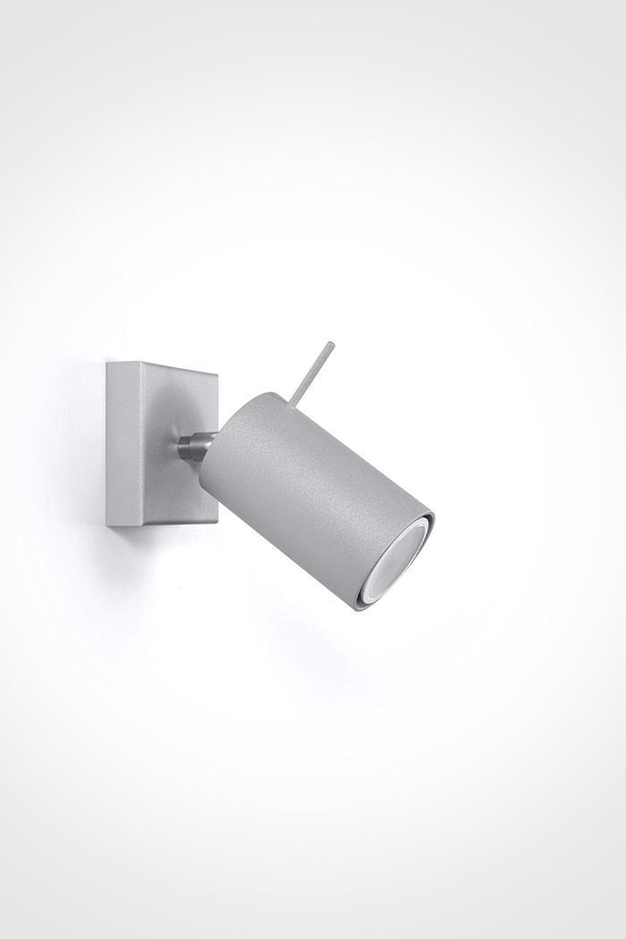 Levně Sollux Stropní/nástěnné svítidlo RING ø 6 cm Barva: Šedá