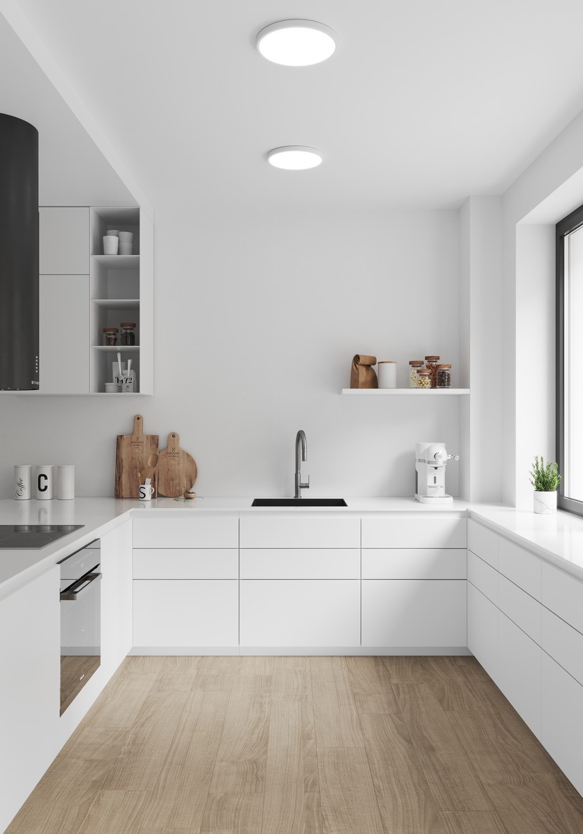 Stropní svítidlo Nordlux Oja, Ø29,4 /42,4cm 2700K IP54, se senzorem Průměr: Ø 29,4 cm