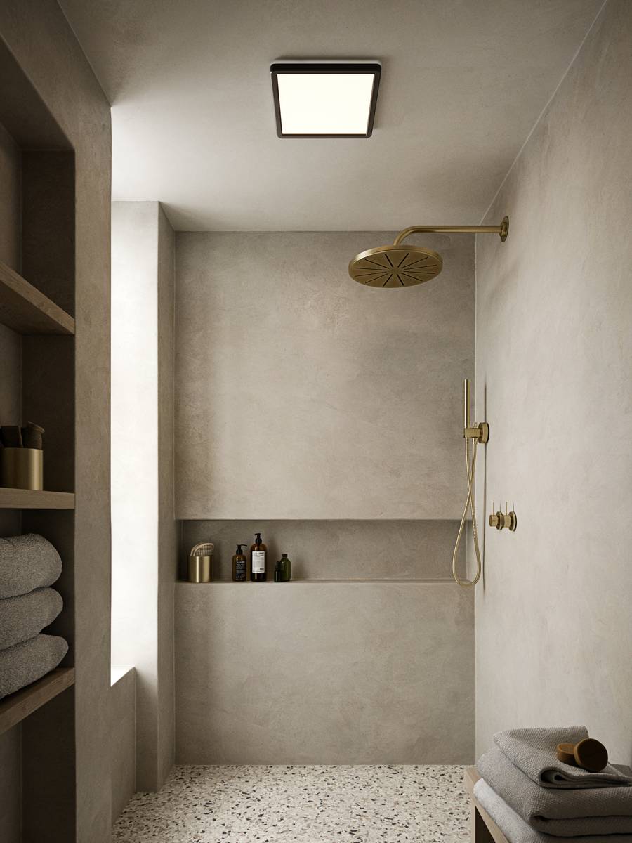 Nordlux Stropní svítidlo Oja square, 29,4cm, DIM 3000K/4000K, IP54 Barva: Černá