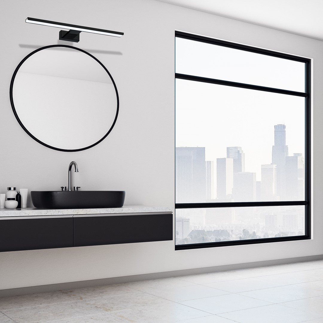 Milagro LED nástěnné svítidlo SHINE Milagro, 60cm, 13,5W, IP44 Barva: Černá