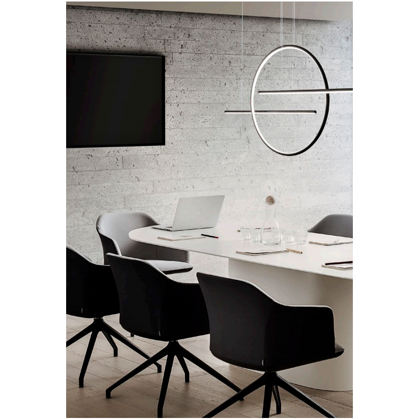 Redo Závěsné LED svítidlo Giotto, 56W, 4000K Barva: Černá