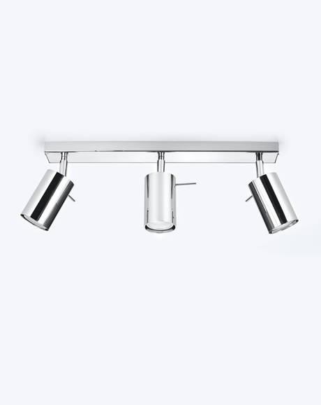 Levně Sollux Stropní/nástěnné svítidlo RING 3 ø 8 cm Barva: Chrom