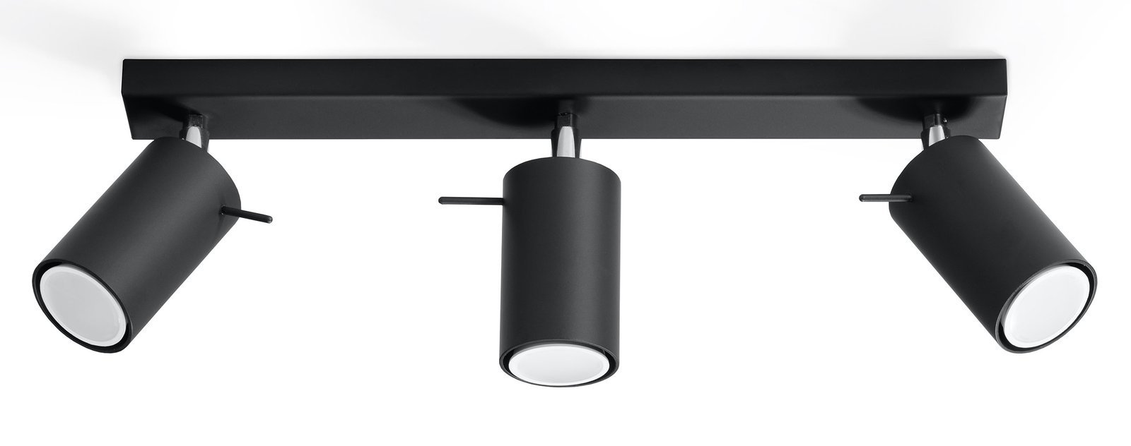 Levně Sollux Stropní/nástěnné svítidlo RING 3 ø 8 cm Barva: Černá