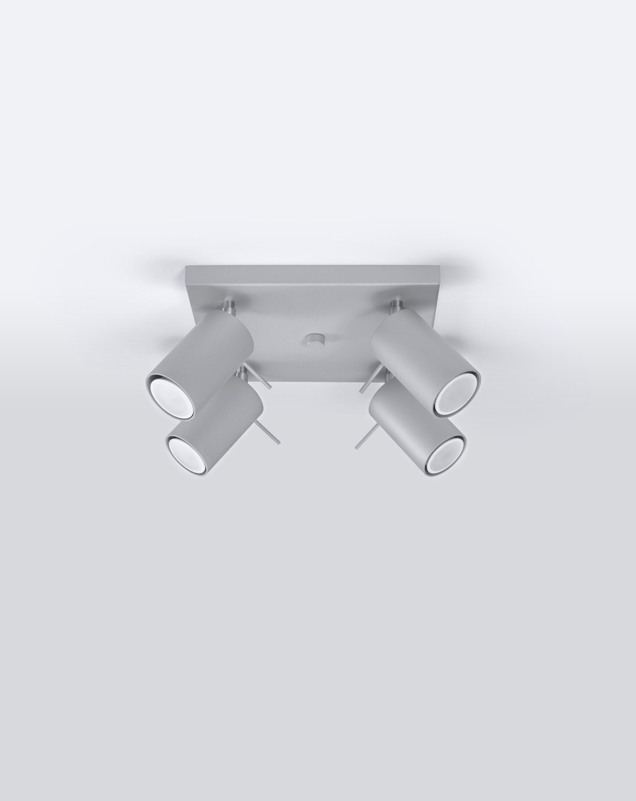 Levně Sollux Stropní/nástěnné svítidlo RING 4 ø 8 cm, čtvercové Barva: Šedá