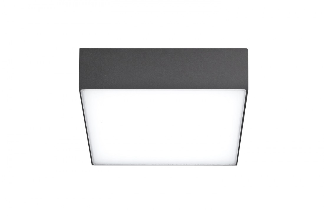 Levně AZzardo LED stropní svítidlo Casper square IP54, 3000K Barva: Antracit