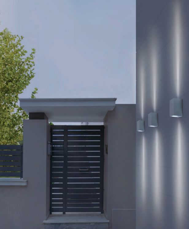Levně AZzardo Venkovní nástěnné svítidlo Rimini 2 square, IP54 Barva: Bílá