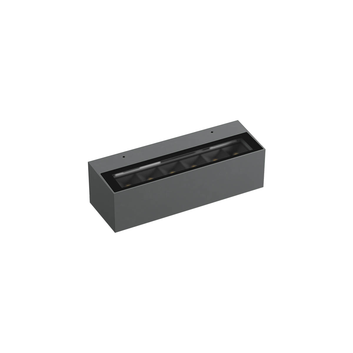 Levně Redo Nástěnné venkovní LED svítidlo AROOS 14,5W, d. 20,5 cm, IP65, up/down svícení Barva: Tmavě šedá, Teplota světla: 2700K