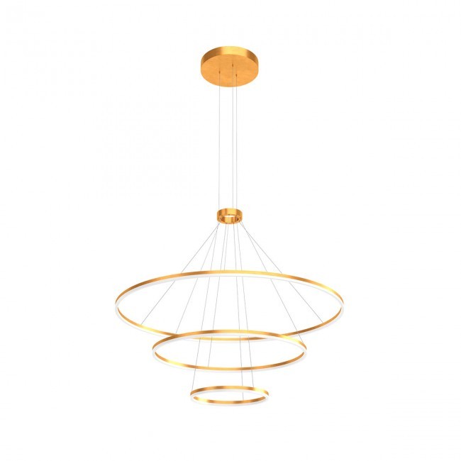 Redo Závěsné LED svítidlo ORBIT ø 120/ø80/ø40 cm, 4000K, 3 kruhy Barva: Bronzová, Stmívání, řízení: TRIAC