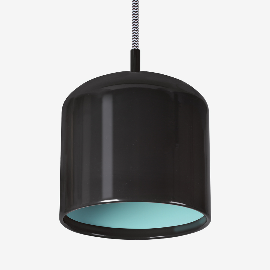 Lucis Závěsné svítidlo Juno E27, 100W ø28 cm, černo/modré
