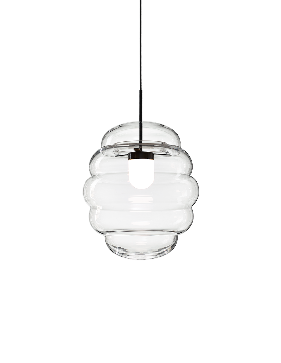 Bomma Luxusní závěsné svítidlo Blimp medium, ø 45 cm s baldachýnem Stmívání, řízení: TRIAC, Barva skla: transparentní