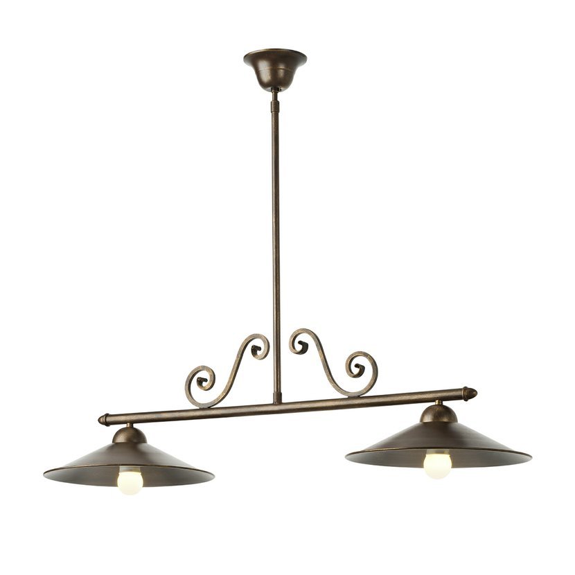 Levně Incanti Rustikální závěsné svítidlo Lea, ø 30 cm, 2 x E27 Barva: Bronz
