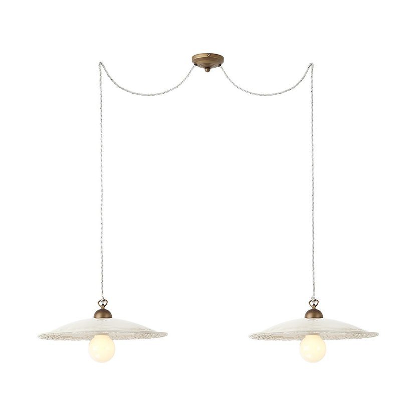Levně Incanti Rustikální závěsné svítidlo Lea, ø 44 cm, 2 x E27 Barva: Mosaz
